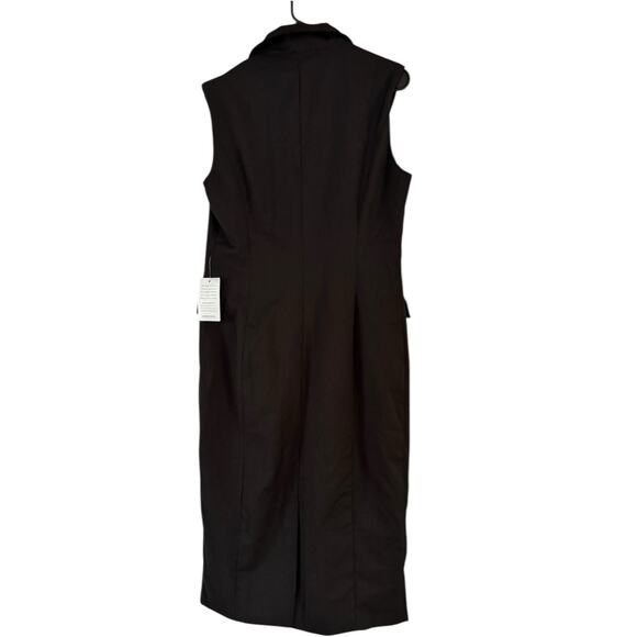 NWT Zoe And Claire Double Breasted Midi Dress Black Size Large - Picture 4 of 11